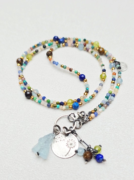 srebrne naszyjniki Delikatny Naszyjnik lub Bransoletka Łąka 2w1