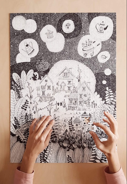 puzzle dla dzieci PUZZLE "za górami, za lasami" 600el.