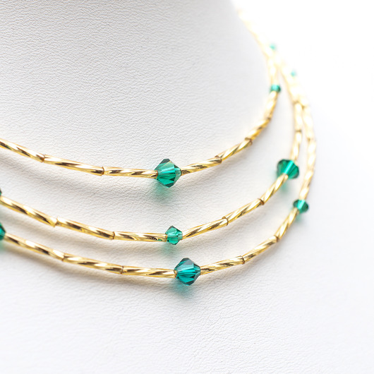 kolie Kolia "Emerald"- Królewski Szmaragdowy Blask