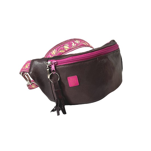 torby i nerki męskie Nerka z brązowej skóry 100% upcykling La Rambla 3