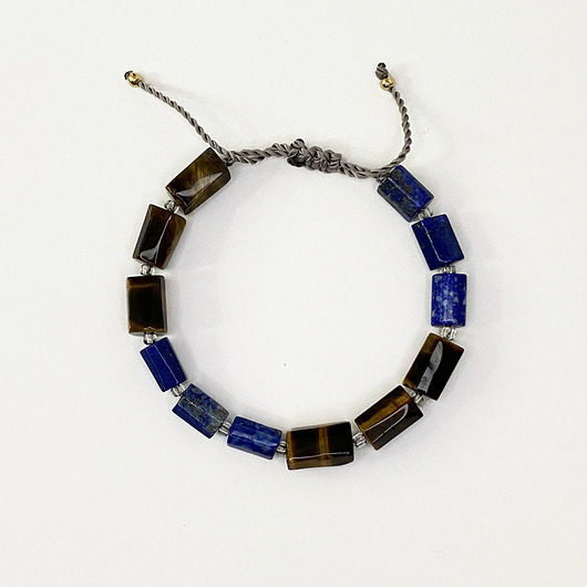 biżuteria męska LEOTHER. Bransoletka męska - Tiger Eye&Lapia Lazuli