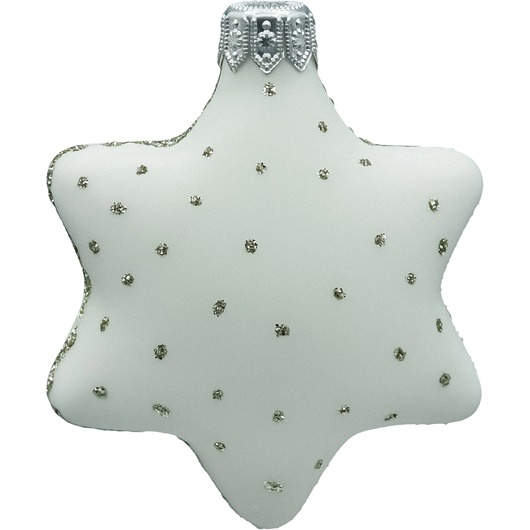 ozdoby choinkowe Bombka choinkowa: Biała Gwiazdka w srebrze