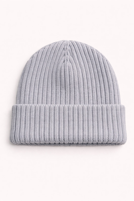 czapki damskie Czapka Simple merino jasnoszara