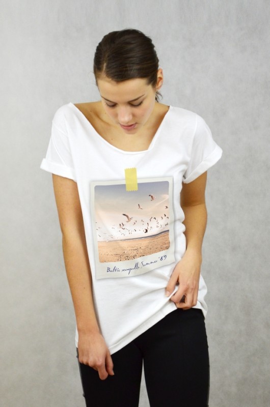 SEAGULLS -Koszulka Oversize szeroki dekolt T-shi GAU great as You