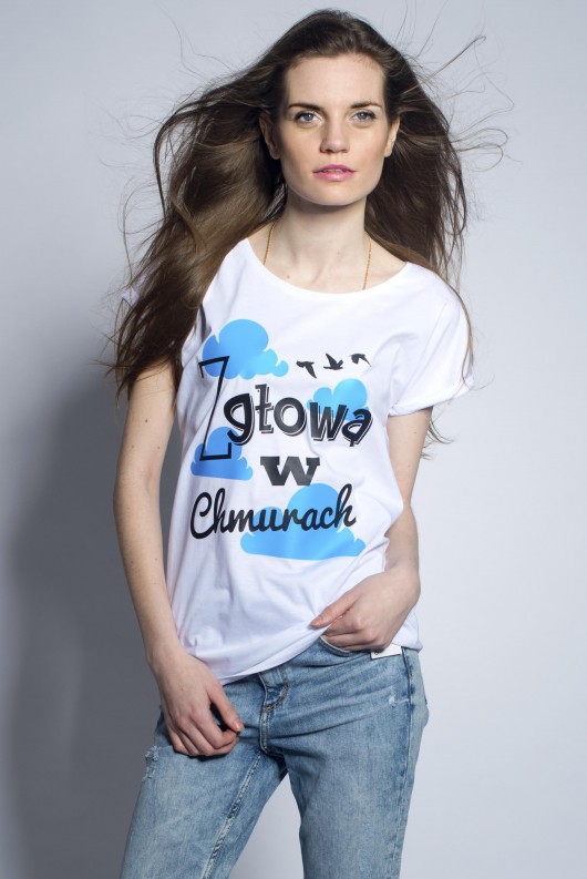 Koszulka Z głową w chmurach ŁAP NAS