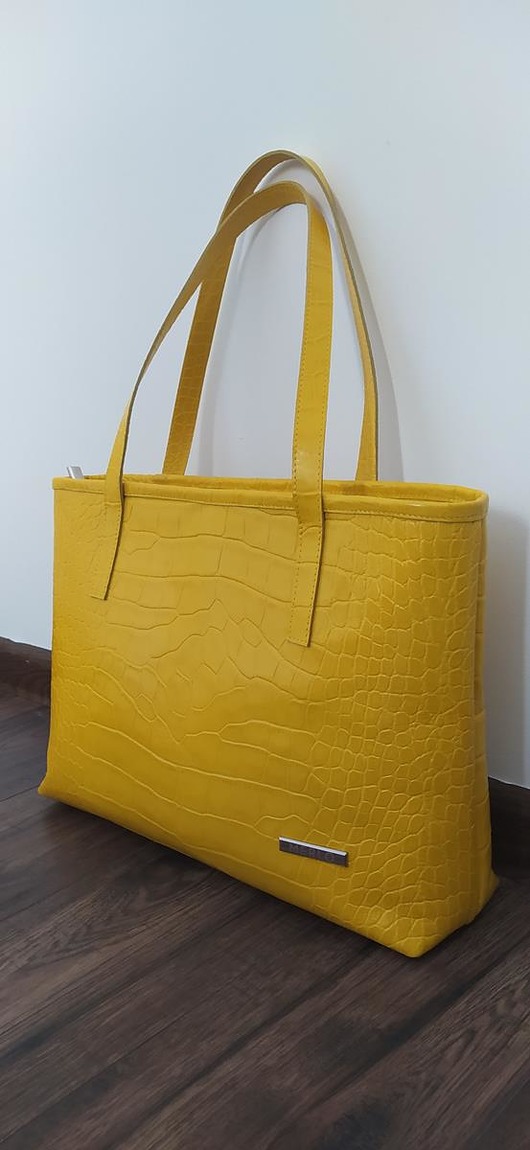torby na ramię Torebka Damska Shoper Bag , YELLOW BAG