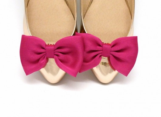 Fuchsia Bow - klipsy do butów Coquet Coquet