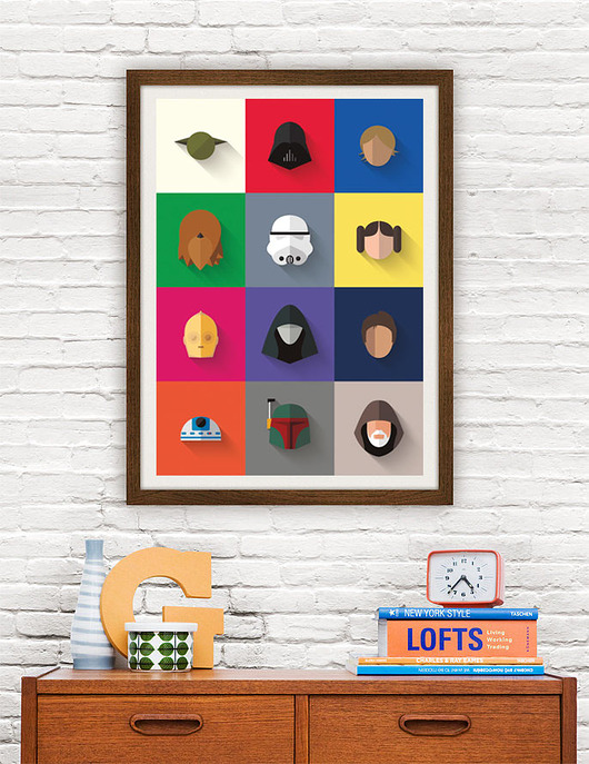Star Wars - Icon Set - plakat giclee print minimalmill