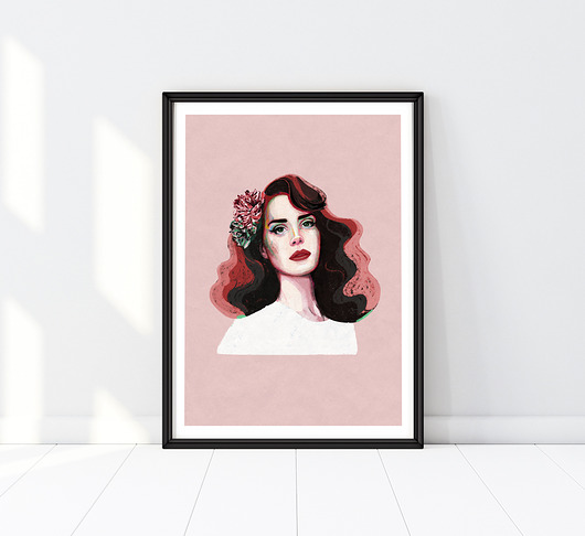 grafiki i ilustracje Lana, plakat, kobieta