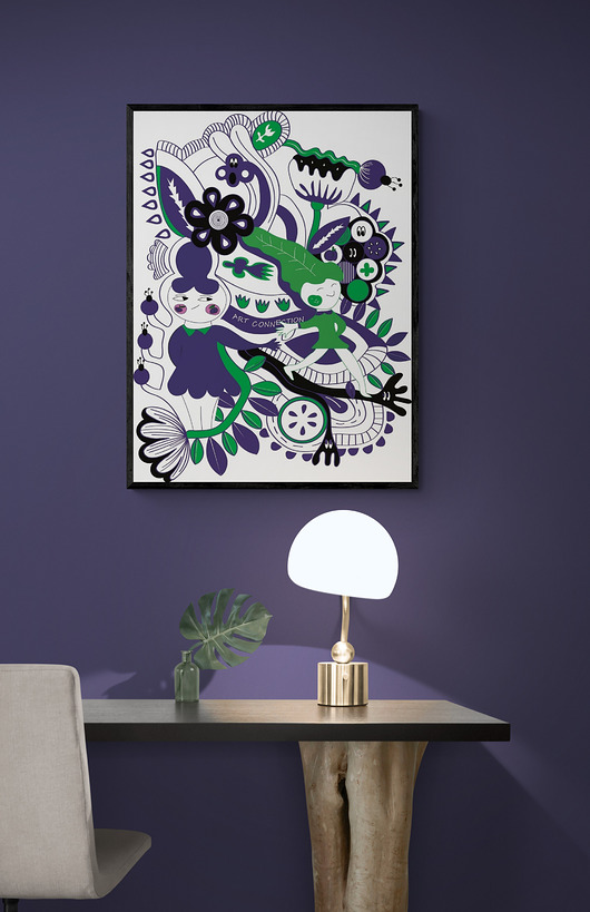 grafiki i ilustracje Sztuka łączy, plakat