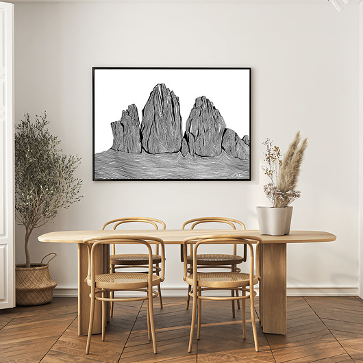 grafiki i ilustracje Dolomity / Tre Cime / Góry / Grafika