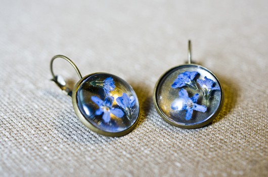 Niebieskie kolczyki z żywicy So Jewelry