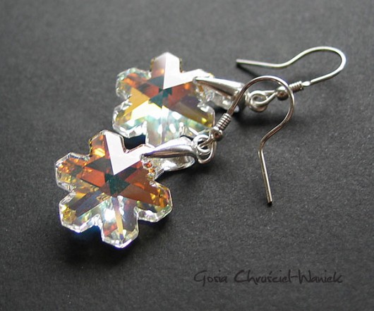 kryształ Swarovski - śnieżynki crystal AB Gosia Chruściel-Waniek