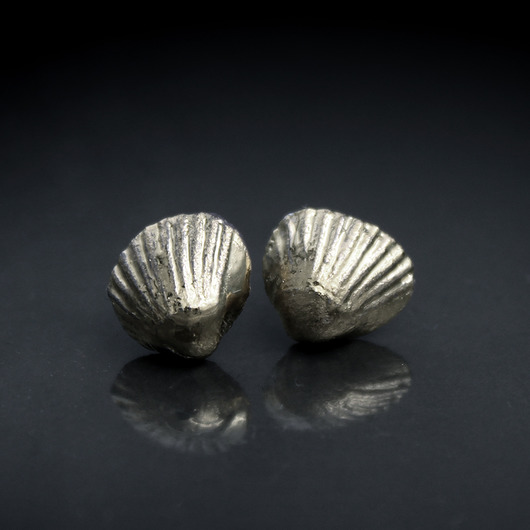 kolczyki ceramiczne Shell/stal chirurgiczna/