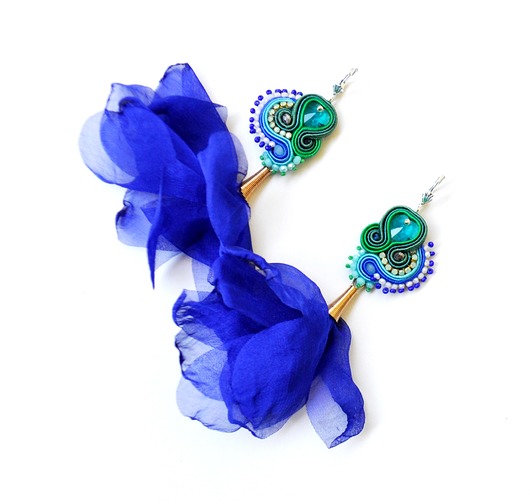 kolczyki soutache Sutaszowe kolczyki  MALDIVES