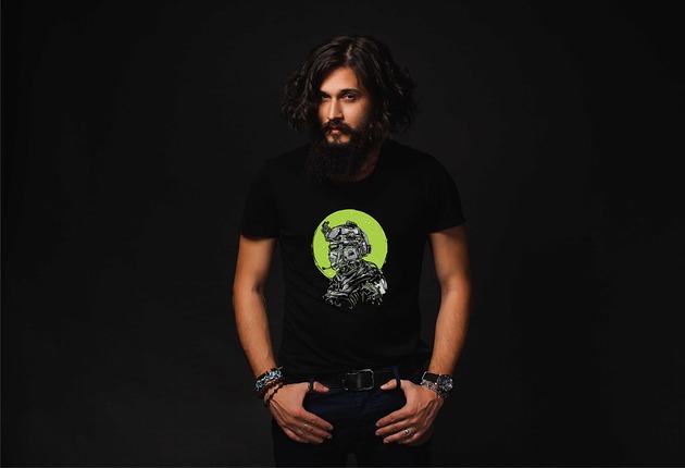 t-shirty męskie Koszulka organiczna z nadrukiem Skull soldier