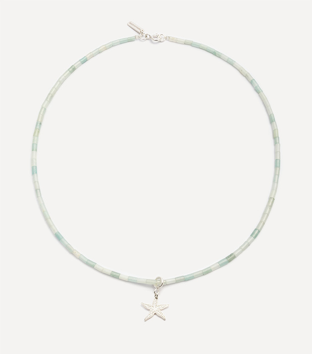 chokery Choker srebrny z amazonitem i rozgwiazdą Piccoli Piaceri