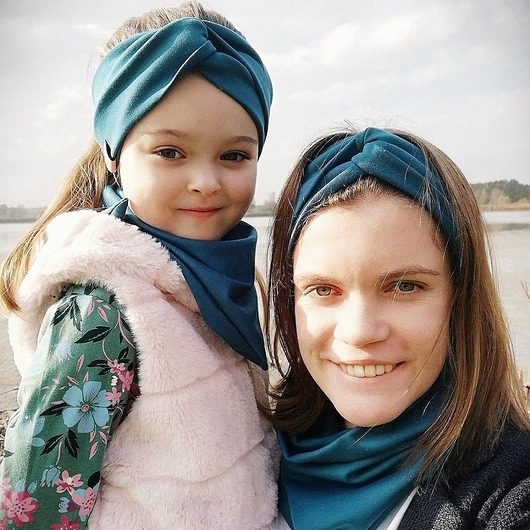 Opaska mama i córka szafir Projekt ASz