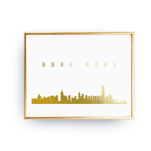 Plakat Hong Kong, Złoty Druk ZlotePlakaty