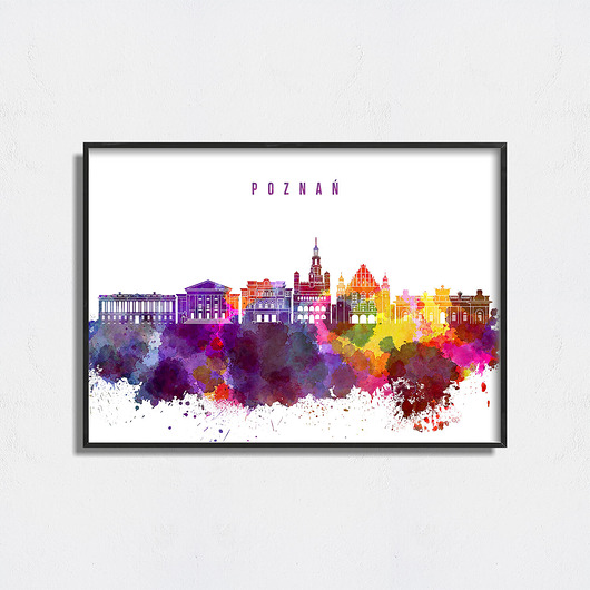 plakaty Plakat Poznań  Akwarela