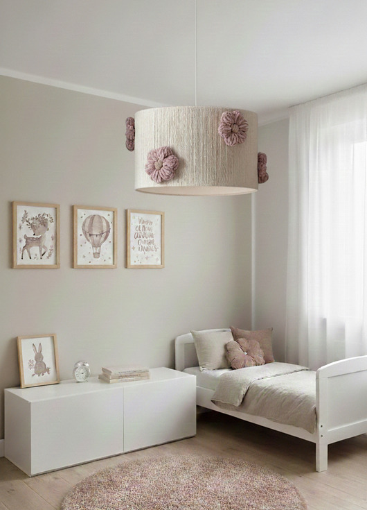 lampy do pokoju dziecka Klosz do pokoju dziecka w kwiatki