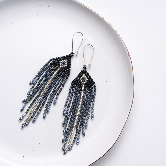 kolczyki pozłacane Ręcznie szyte kolczyki pozłacane NYX