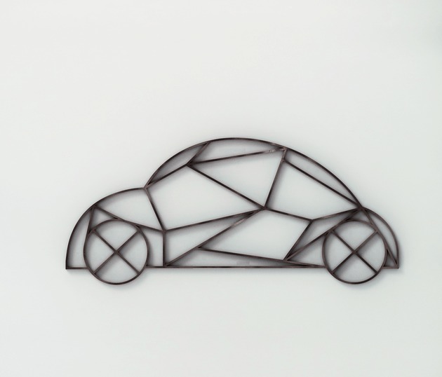 Ozdoby na ścianę Volkswagen Beetle- samochód - auto -3d -geometryczna dekoracja na ścianę