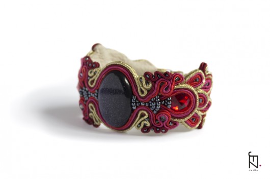 Bransoletka soutache królewska  Jeżka