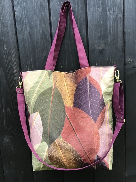 torby XXL Torba hobo XXL - print jesienne liście