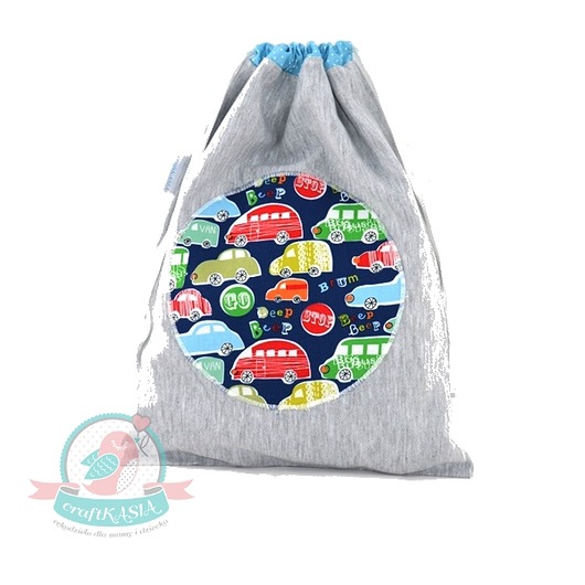 Worek przedszkolaka niemowlaka- Dres- Pojazdy craftKASIA
