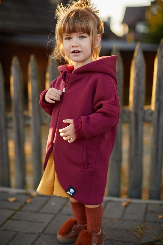 bluzy dla dziewczynki Płaszczobluza KIDS Burgund