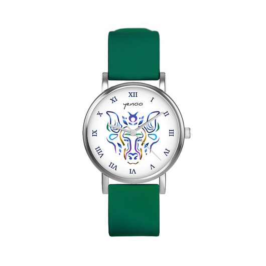 zegarki unisex Zegarek  mały - Byk - silikonowy, zielony
