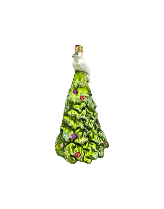 ozdoby choinkowe Bombka choinkowa: Choinka z gołębiem na szczycie