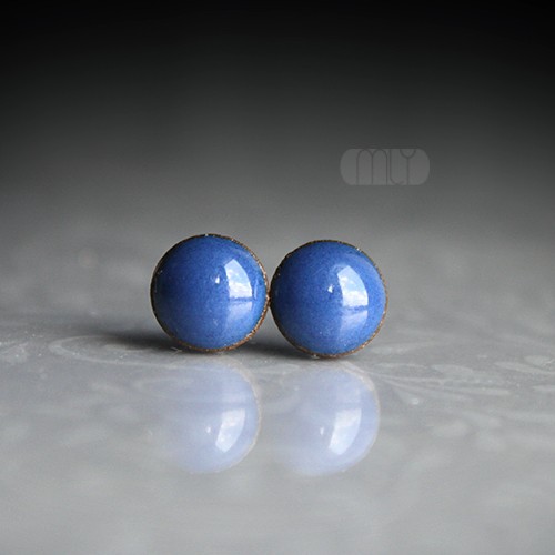 kolczyki ceramiczne Mini Niebiańskie 6mm/stal chirurgiczna/