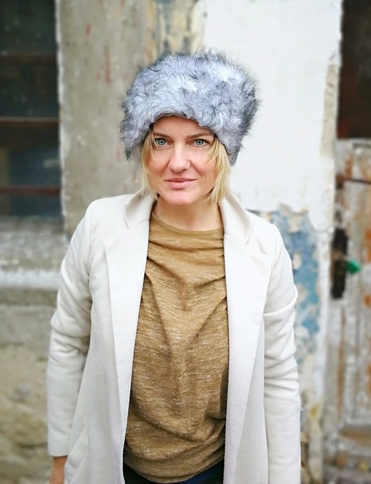 czapki damskie czapka futrzana zimowa ciepła handmad