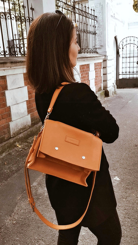 torby na ramię Boxy Bag L Honey - dwuczęściowa torebka