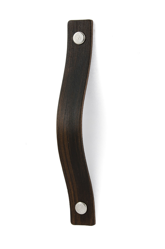 gałki do mebli Skórzany uchwyt meblowy COLORISO D BROWN WOOD P