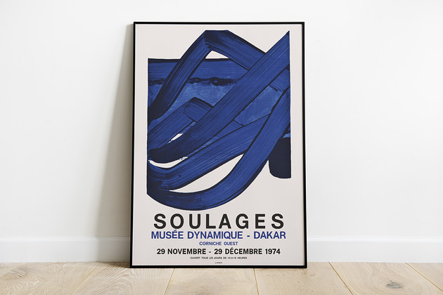 Pierre Soulages - plakat wystawowy Pas De LArt