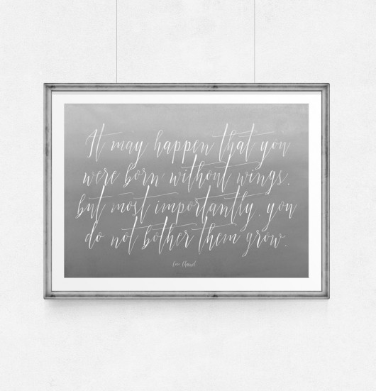 Plakat cytat COCO CHANEL...A3 wejustlikeprints