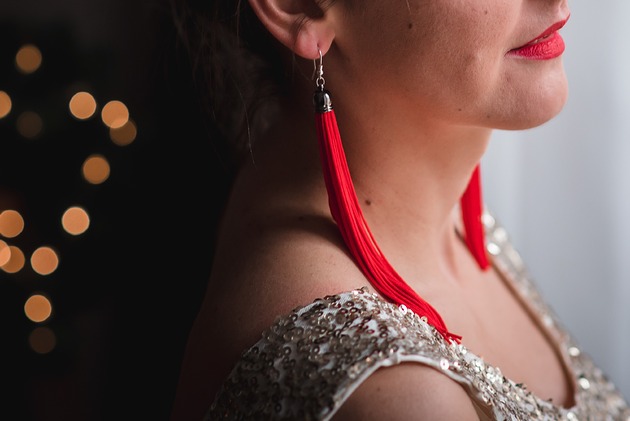 kolczyki chwosty Kolczyki XL frędzle czerwone chwosty