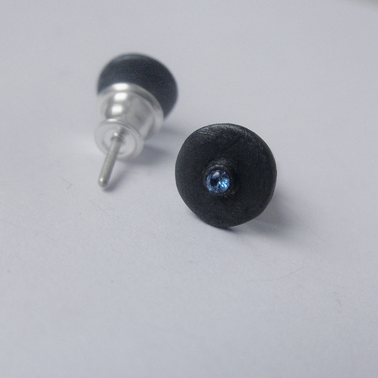 kolczyki z kamieniami Kolczyki OKRĄG