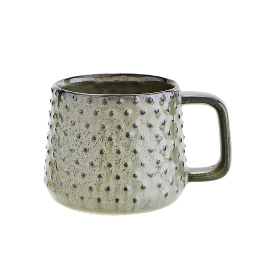 Kubek ceramiczny zielony w kropki Home Design
