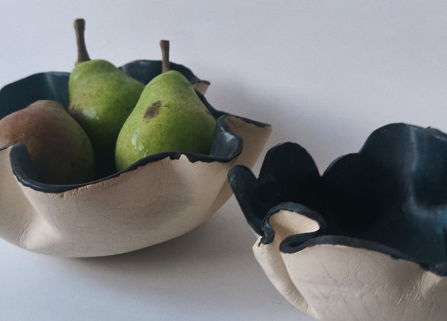miski i misy Komplet czarnych ceramicznych misek