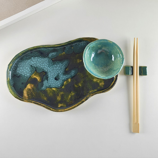 patery i talerze Ceramiczny zestaw do sushi