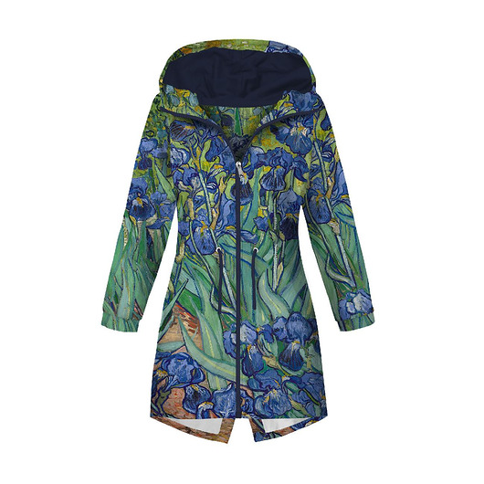 kurtki damskie Kurtka parka damska - IRYSY (Vincent van Gogh)