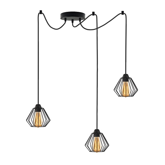 lampy wiszące 3-płomienna lampa wisząca pająk w stylu loft DIORO LOFT L3 typu pająk