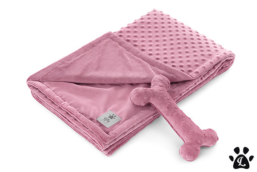 legowiska dla psów i kotów Kocyk dla psa WOOF light plum S/M