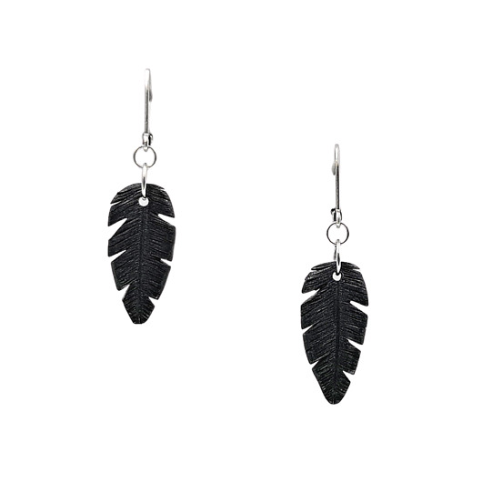 Kolczyki Black feather RAROU