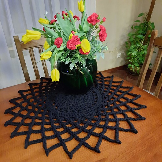 obrusy i serwetki Serweta szydełkowa 80cm