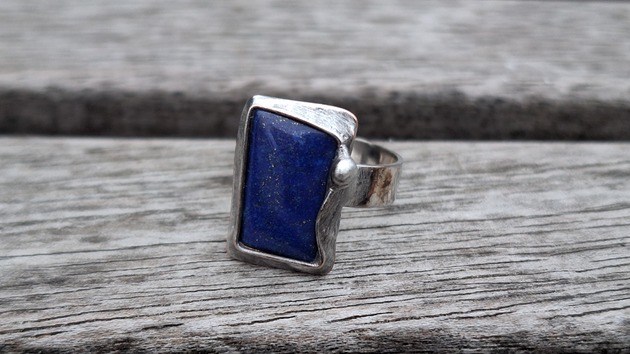 pierścionki - różne Lapis lazuli - pierścionek regulowany
